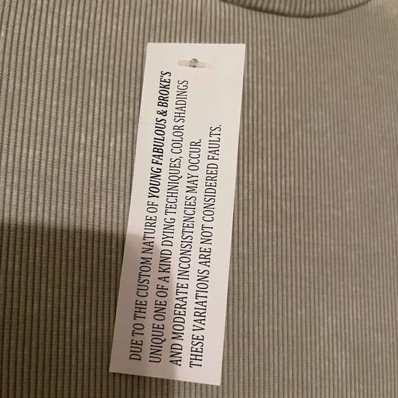 young fabulous & broke long sleeve mini dress in mint / S - Picture 2 of 6